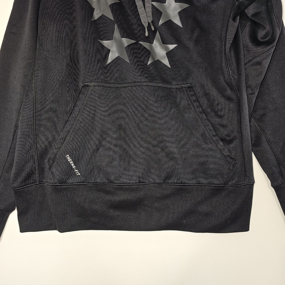 NIKE Men's Black Sweatshirt Hoodie Kangaroo pocket size Midium - Picture 8 of 11